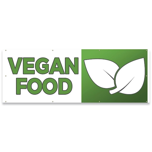 Vegan Food Banner Concession Stand Food Truck Single Sided